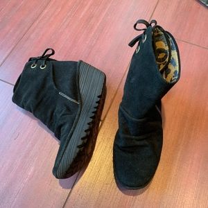 FLY London Yama suede wedge ankle boots